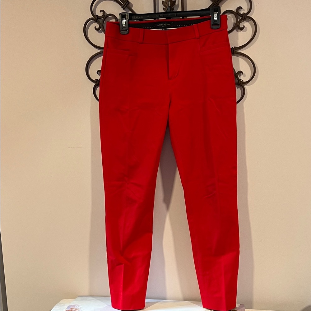 Bold Red Sloan Pants